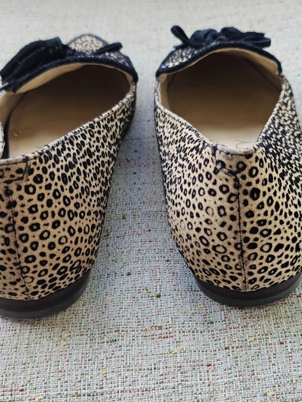 Sole Society Loafer Shoes Flat SO-HADLEE Tassel Bow Leather/Textile Size 8M 38.5 - Picture 8 of 12